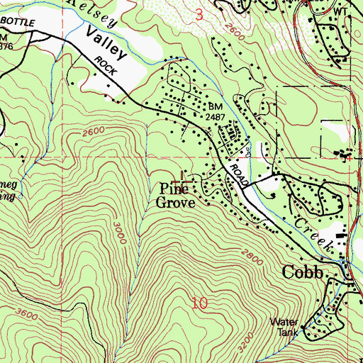 Topographic Map of Pine Grove, CA