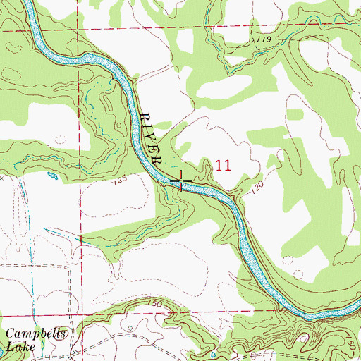 Topographic Map of Panola-Geiger Division, AL