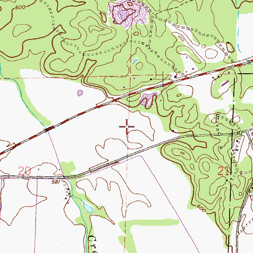 Topographic Map of Munford Division, AL