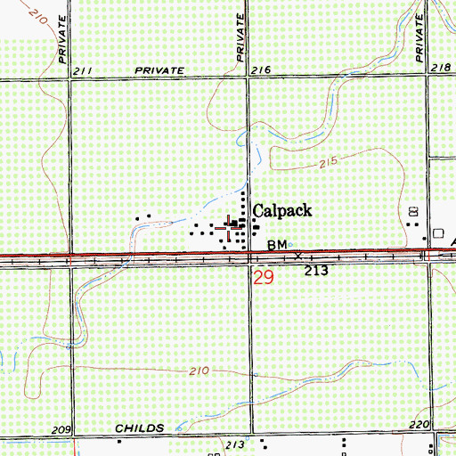 Topographic Map of Calpack, CA
