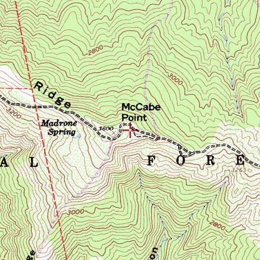 Topographic Map of McCabe Point, CA