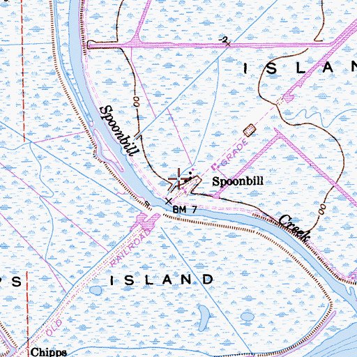 Topographic Map of Spoonbill, CA