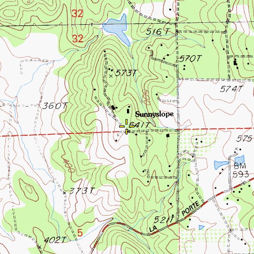 Topographic Map of Sunnyslope, CA