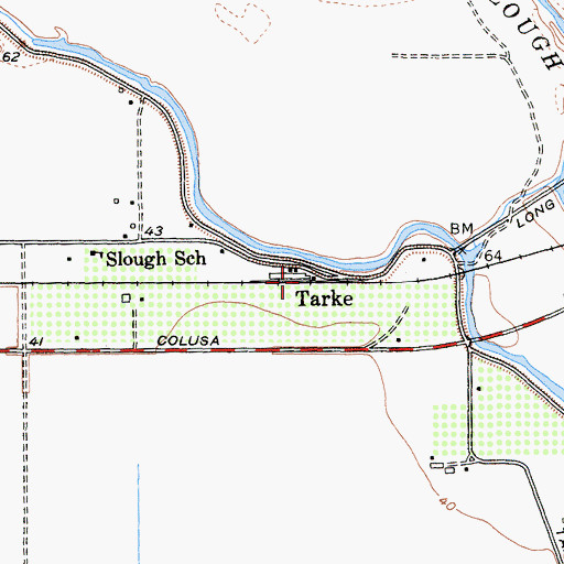 Topographic Map of Tarke, CA
