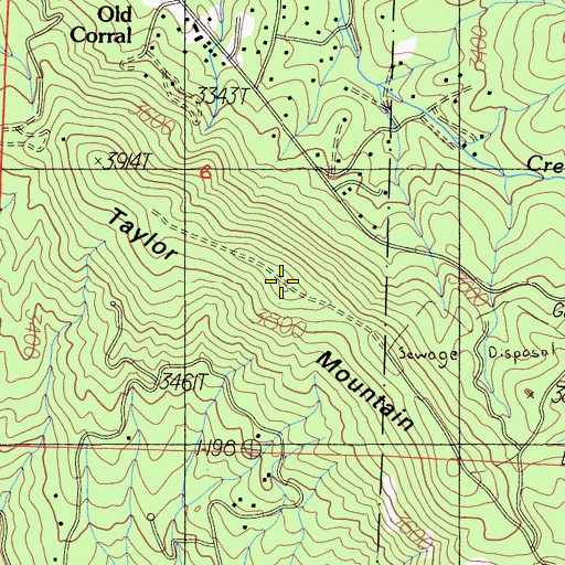 Topographic Map of Taylor Mountain, CA