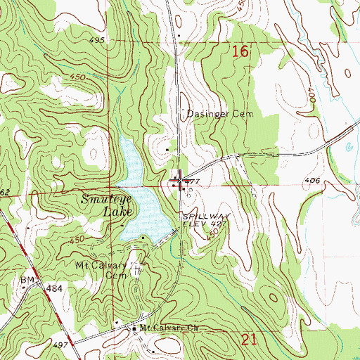 Topographic Map of Indian Creek (historical), AL