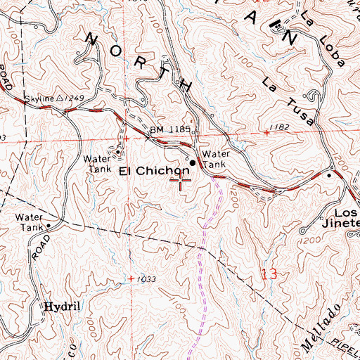 Topographic Map of El Chichon, CA