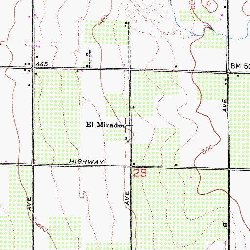Topographic Map of El Mirador, CA