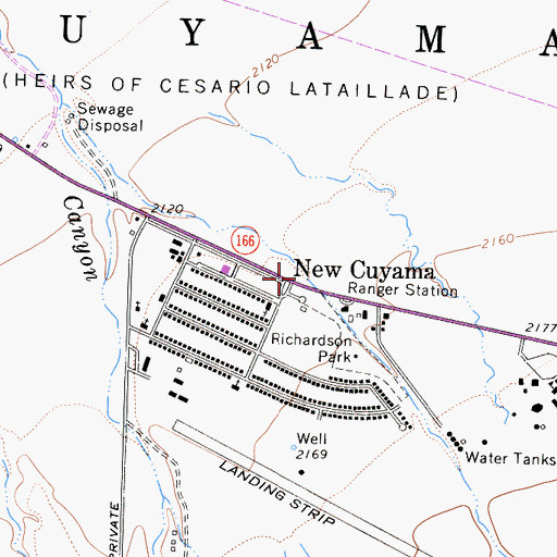 Topographic Map of New Cuyama, CA