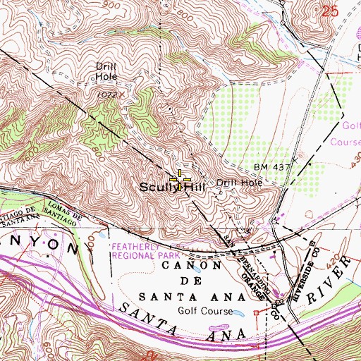 Topographic Map of Scully Hill, CA