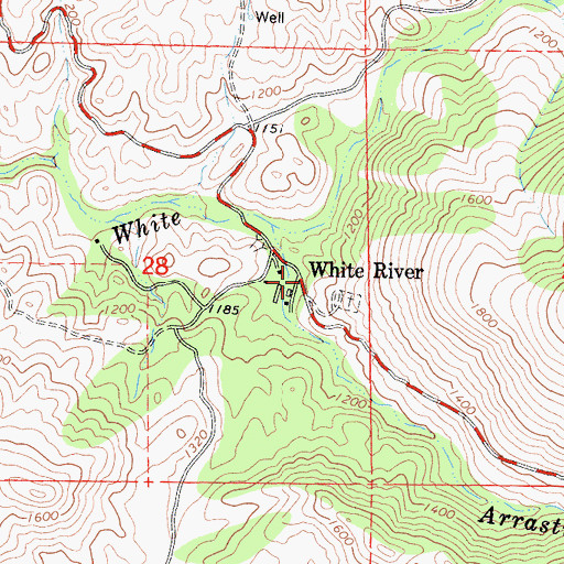 Topographic Map of White River, CA