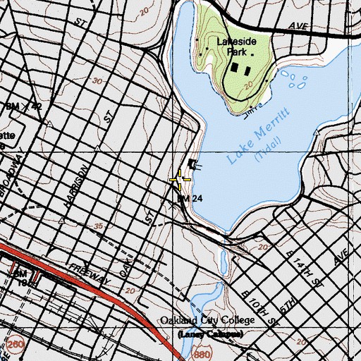 Topographic Map of Camron-Stanford House Museum, CA