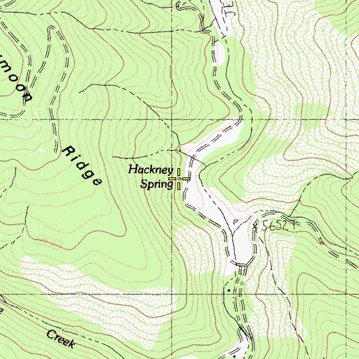 Topographic Map of Hackney Spring, CA