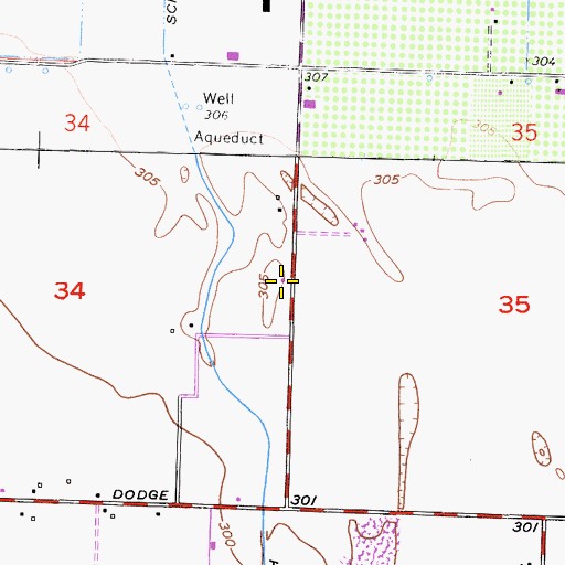 Topographic Map of Kennedy School (historical), CA