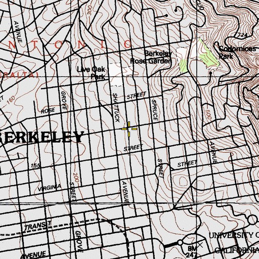 Topographic Map of The Church of Jesus Christ of Latter Day Saints, CA