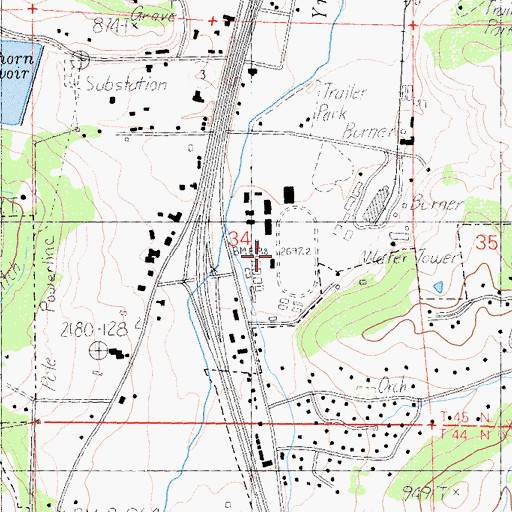 Topographic Map of Siskiyou County Fairgrounds, CA