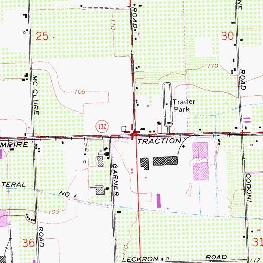 Topographic Map of Garner School (historical), CA