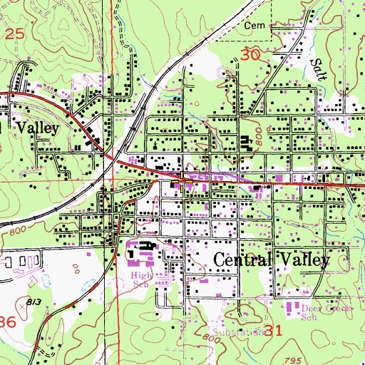 Topographic Map of Shasta Lake, CA
