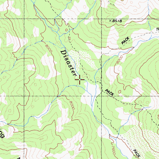 Topographic Map of Adams Camp, CA