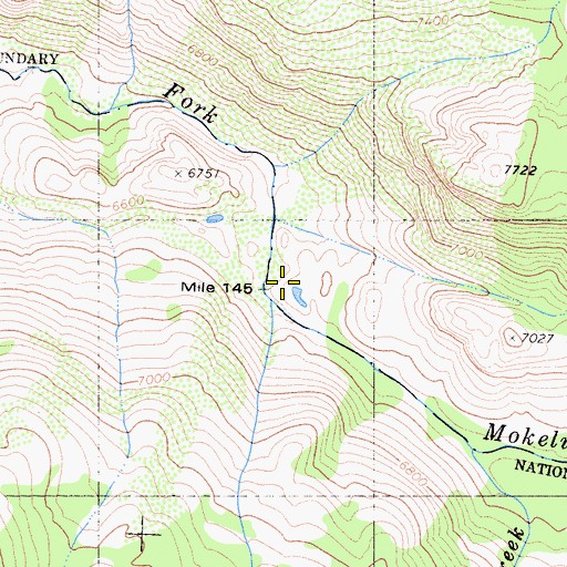 Topographic Map of Monte Wolf Upper Cabin, CA