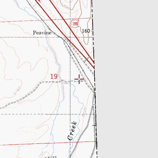 Topographic Map of Purdy, CA