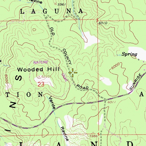 Topographic Map of Wooded Hill Group Camp, CA
