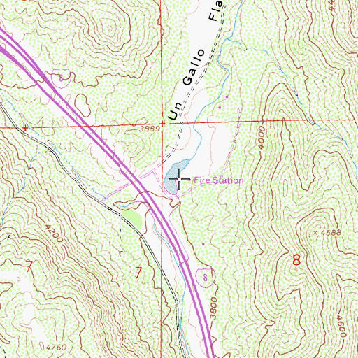 Topographic Map of Glen Cliff Fire Station, CA