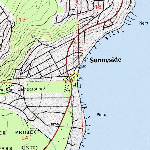 Topographic Map of Tahoe Park, CA