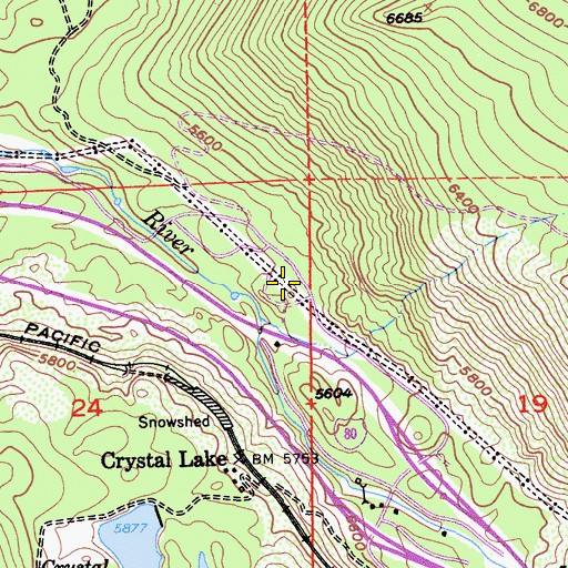 Topographic Map of Indian Springs Campground, CA