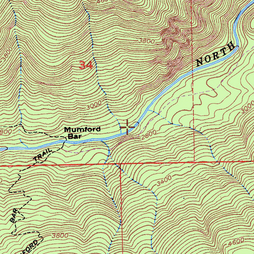 Topographic Map of Watson Crossing, CA
