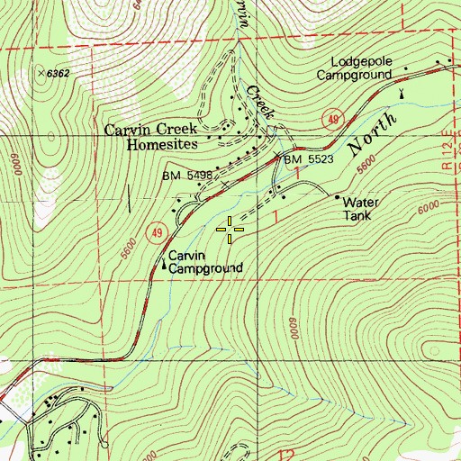 Topographic Map of San Francisco State University Camp, CA