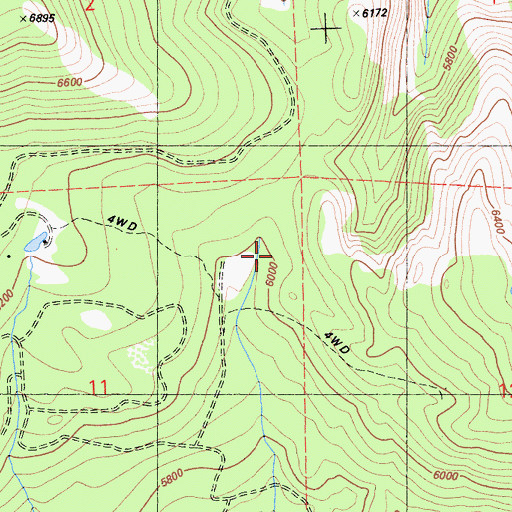 Topographic Map of Ahart Sheep Camp, CA