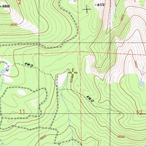 Topographic Map of Ahart Sheep Camp, CA