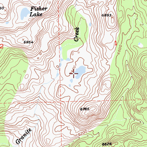 Topographic Map of Natalie Lake, CA