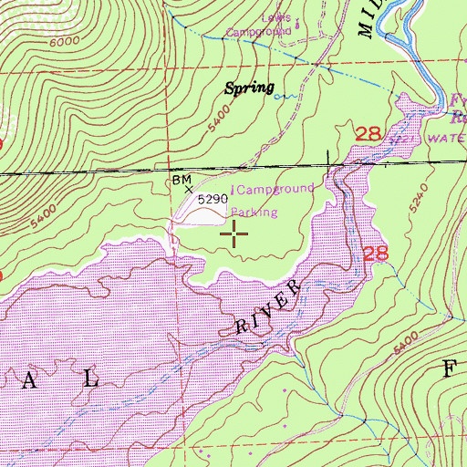 Topographic Map of McGuire Picnic and Beach Recreation Site, CA