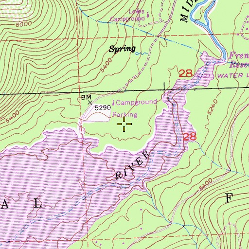 Topographic Map of McGuire Picnic and Beach Recreation Site, CA