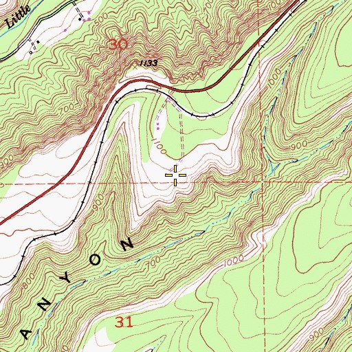 Topographic Map of KKXX-AM (Paradise), CA