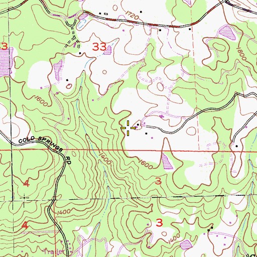 Topographic Map of KTLL-AM (Placerville), CA
