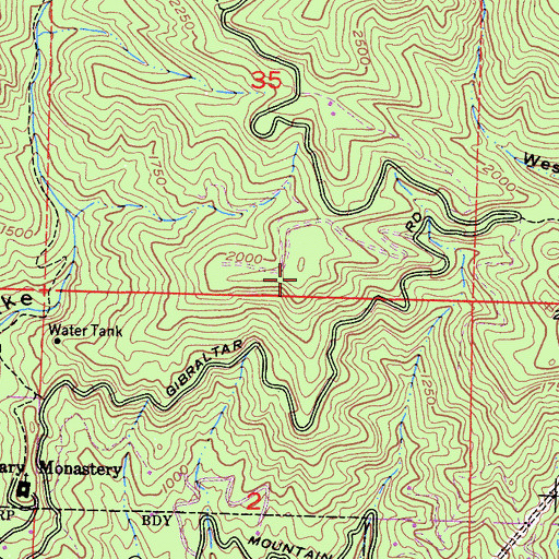 Topographic Map of KSBL-FM (Carpinteria), CA