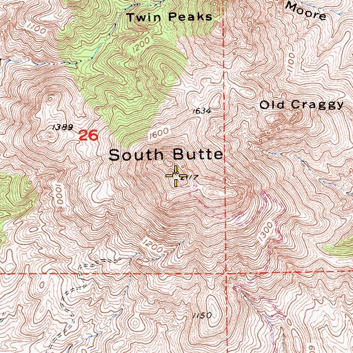 Topographic Map of KCEO-TV (Oroville), CA