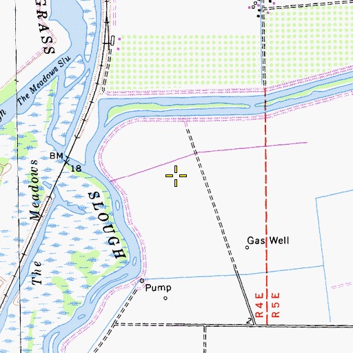 Topographic Map of KRBK-TV (Sacramento), CA