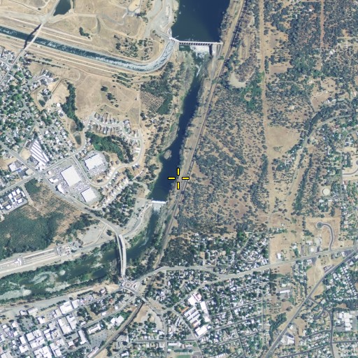 Aerial/Satellite Image of Feather River Hatchery 1-047 Dam, CA
