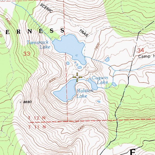 Topographic Map of Ralston Lake 1-059 Dam, CA