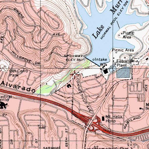 Topographic Map of Alvarado Regulating 8-013 Dam, CA