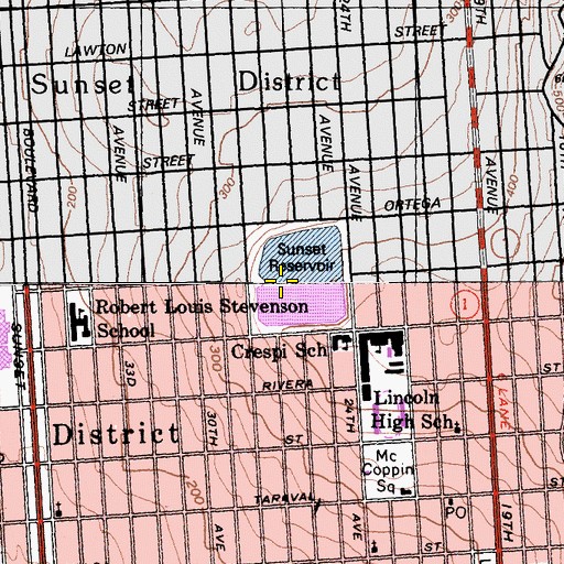 Topographic Map of Sunset South Basin 10-025 Dam, CA