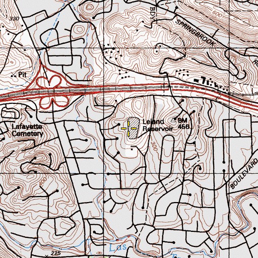 Topographic Map of Leland 31-021 Dam, CA