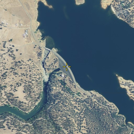 Aerial/Satellite Image of Camp Far West 52-000 Dam, CA