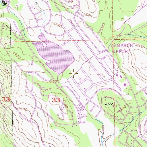 Topographic Map of Warren Hollister 53-004 Dam, CA