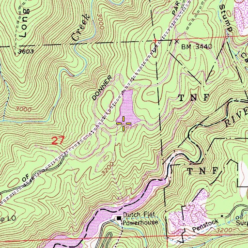 Topographic Map of Dutch Flat 2 Forebay 61-024 Dam, CA