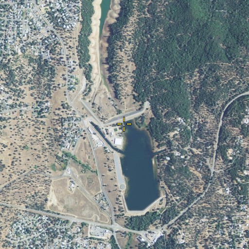 Aerial/Satellite Image of Miners Ranch 63-009 Dam, CA
